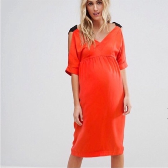 asos maternity orange pom pom dress ASOS Maternity Orange Dresses for Women for sale